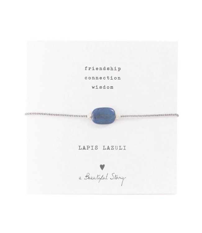 A BEAUTIFUL STORY Gemstone Card Lapis Lazuli Silver