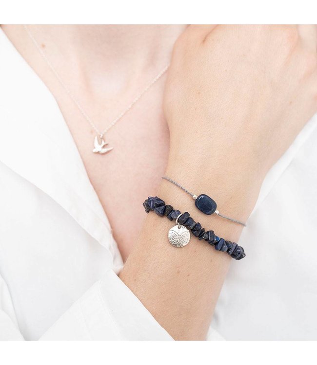 A BEAUTIFUL STORY Gemstone Card Lapis Lazuli Silver