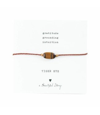 A BEAUTIFUL STORY Gemstone Card Tiger Eye