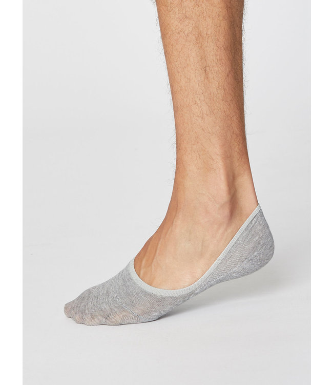 THOUGHT  •• heren No Show Sokken | Mid grey Marle