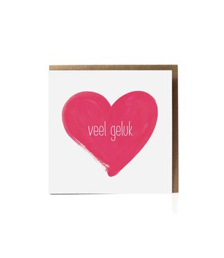 GRAFIQUELIEN Wenskaart Veel geluk / Good luck