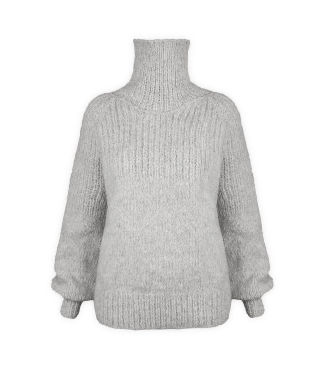 Sweater Lapiz Gris handmade by INTI Knitwear De Groene Knoop Green Lifestyle Store