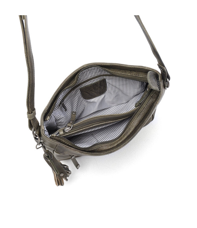 Berba Leren dames cross-shoulder tas Scotch  • Dark green