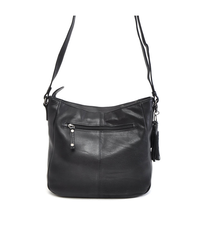 Berba LEREN DAMES CROSS-SHOULDER TAS SCOTCH • black