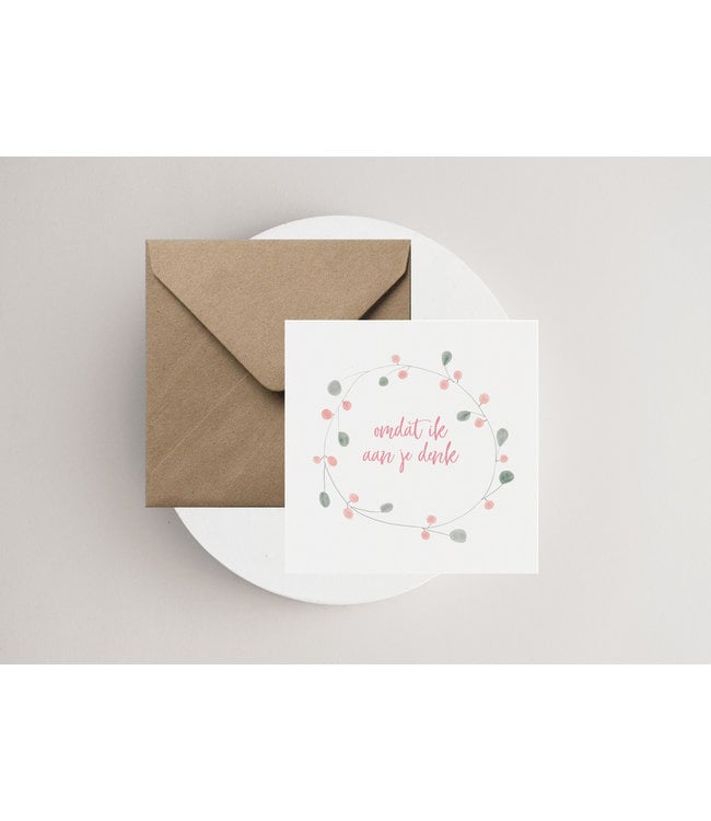 GRAFIQUELIEN •• Wenskaart Omdat ik aan je denk