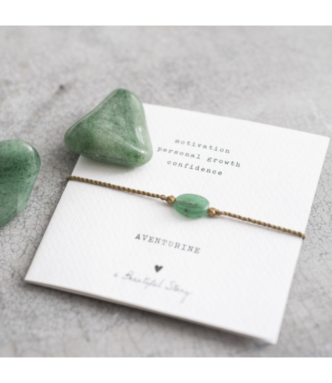 A BEAUTIFUL STORY •• Gemstone Card Aventurijn Gold