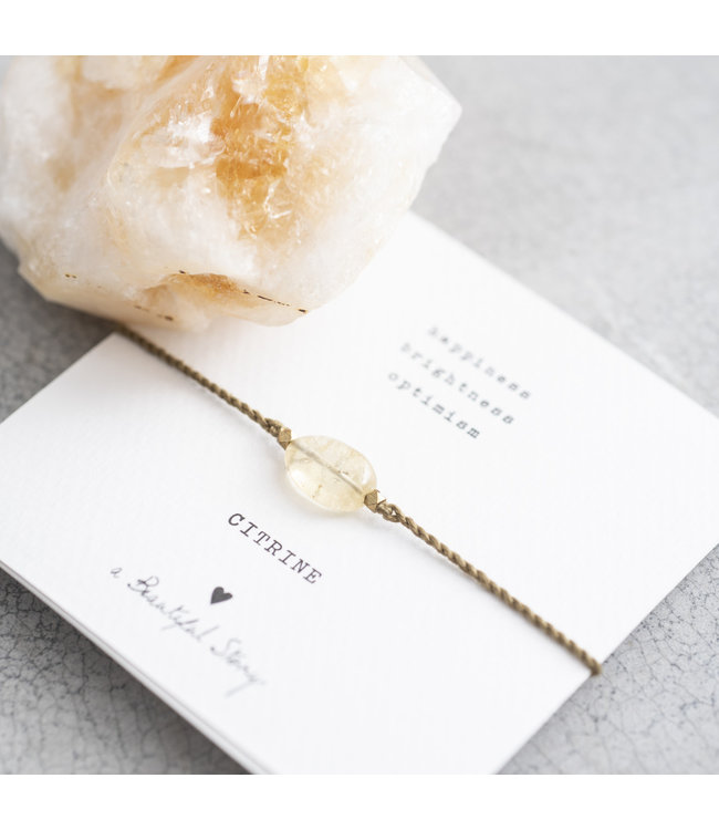 A BEAUTIFUL STORY •• Gemstone Card Citrine Gold