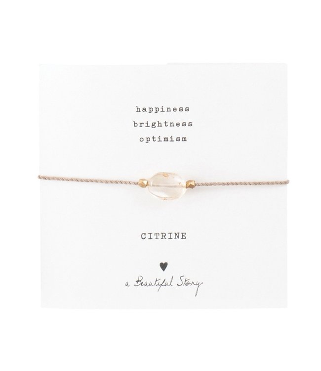 A BEAUTIFUL STORY •• Gemstone Card Citrine Gold