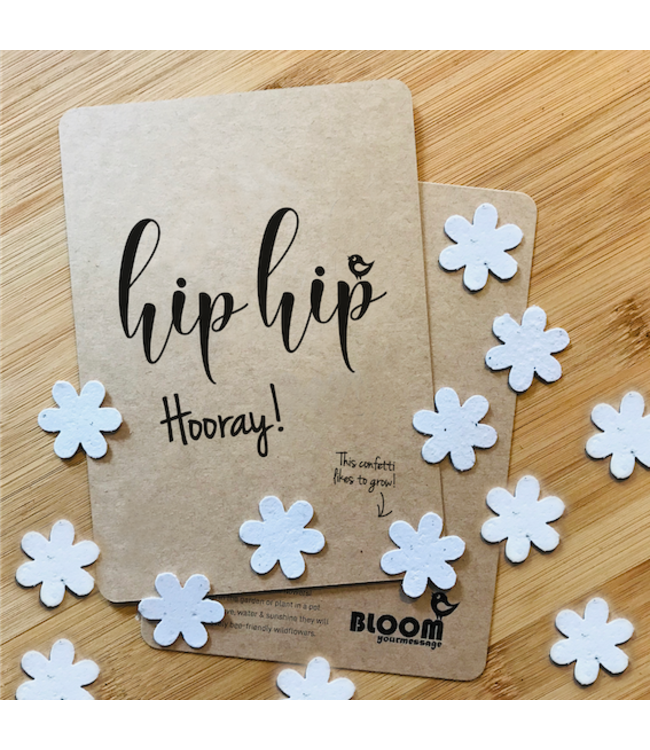 Bloom Confettikaart HIP HIP HOORAY | BLOOM