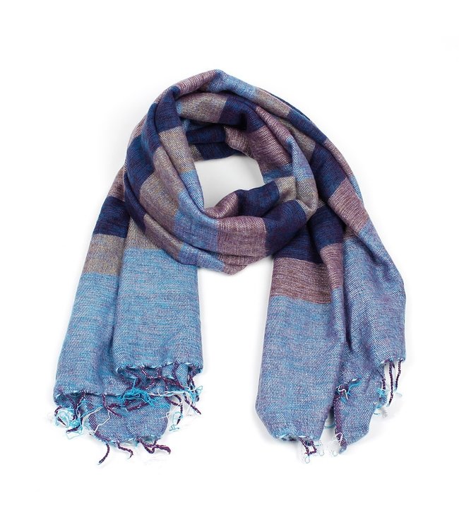 SJAAL MET VERHAAL  •• Sjaal  Jeansblauw Blauw