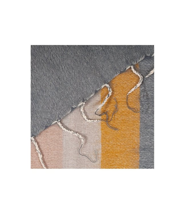 SJAAL MET VERHAAL  •• Kleine Sjaal Okergeel Crème