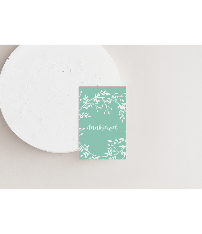 GRAFIQUELIEN •• Cadeaukaartje Dankjewel | 8,5 x 5,5cm