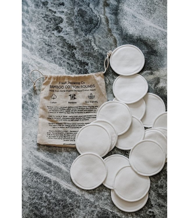 Fresh Thinking Co •• Herbruikbare katoenen bamboe watten pads