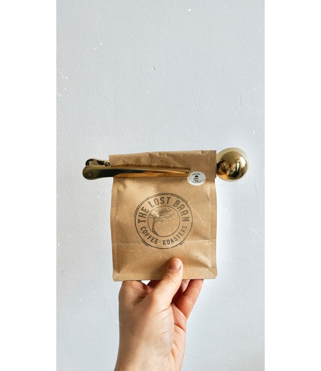 Fresh Thinking Co •• Koffieschep & clip all in one | goud