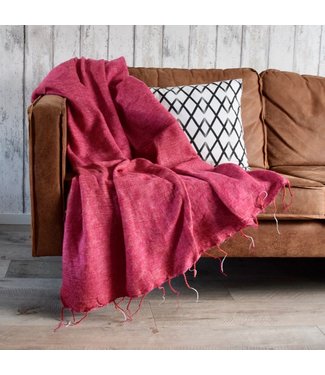 SJAAL MET VERHAAL  •• Plaid Fuchsia Gemêleerd