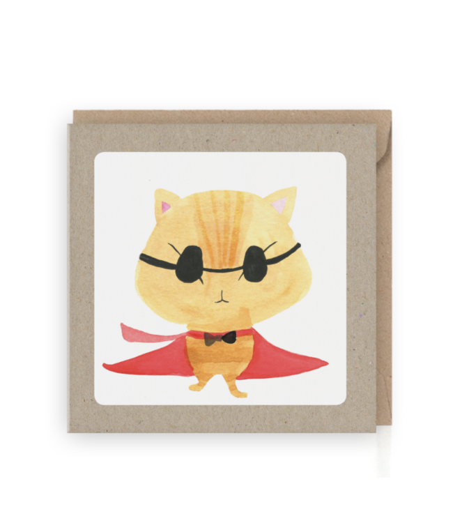 GRAFIQUELIEN •• Wenskaart   ''Superkat''