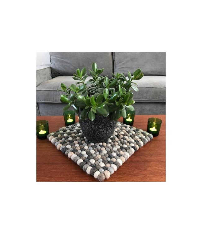 SJAAL MET VERHAAL  •• Onderzetter Vierkant Naturel -Small