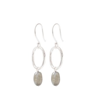 A BEAUTIFUL STORY •• Graceful Labradorite zilver Oorbellen