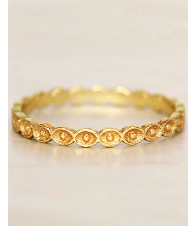 Muja Juma  •• ring  eyes gold plated