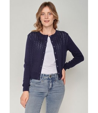 GREENBOMB •• Cardigan Falshy Navy Flashy