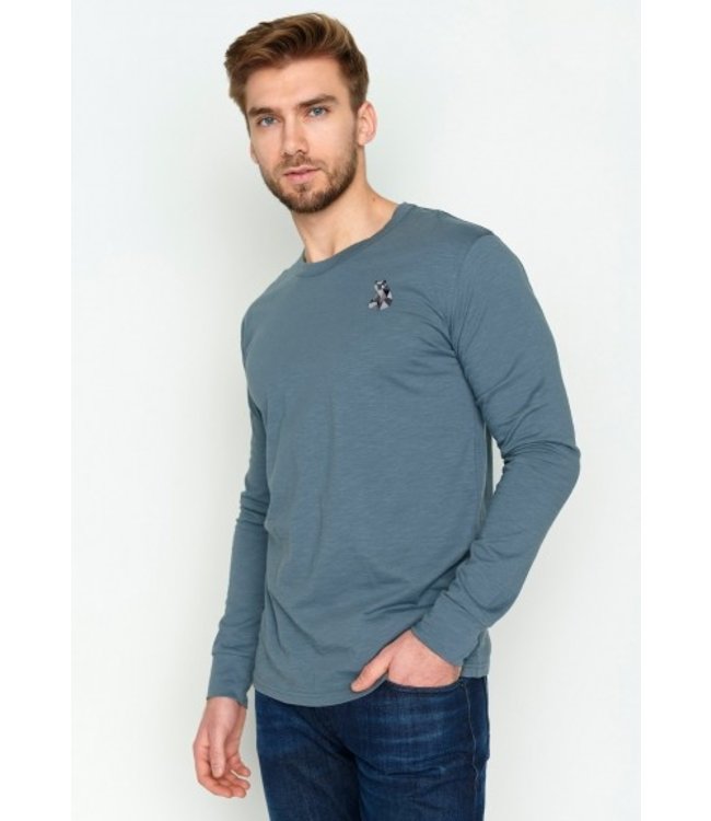 GREENBOMB •• Shirt Animal Bear Lazy Raw  | Thunder Grey