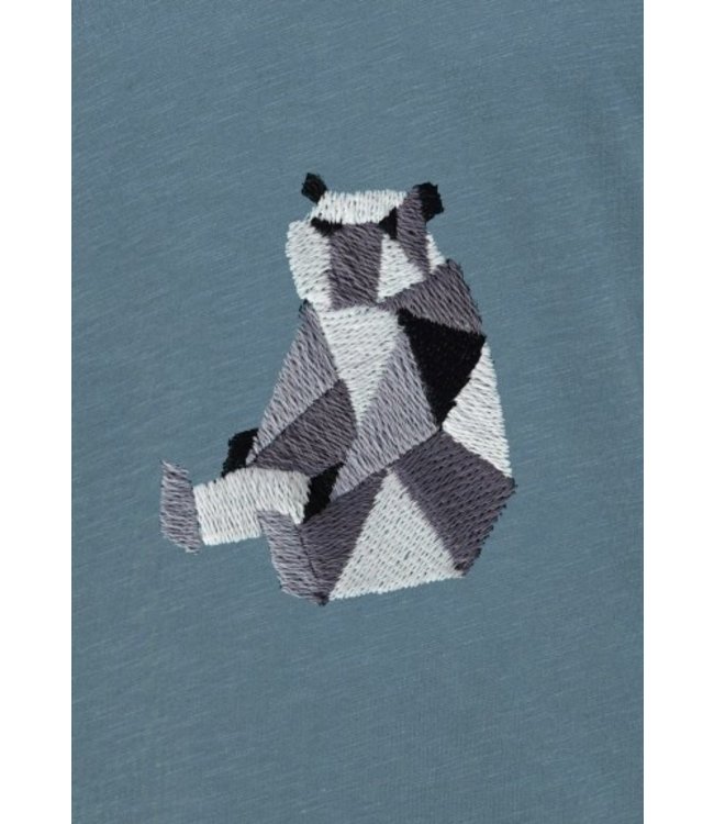 GREENBOMB •• Shirt Animal Bear Lazy Raw  | Thunder Grey