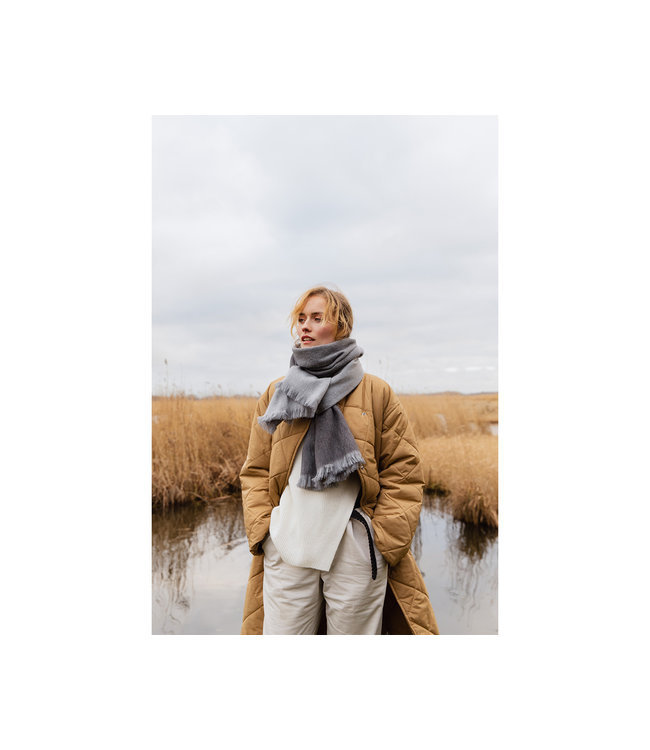 Bufandy •• Brushed Ombre Gloomy Grey | Alpaca Shawl