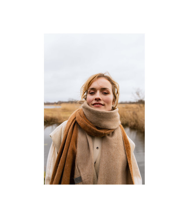 Bufandy •• Brushed Doble Mocha Whip | Alpaca Shawl