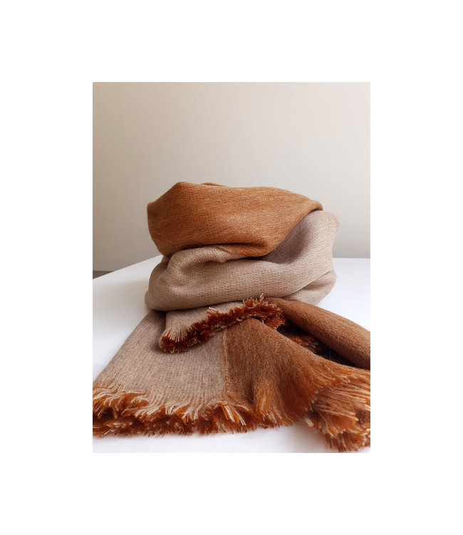 Bufandy •• Brushed Doble Mocha Whip | Alpaca Shawl