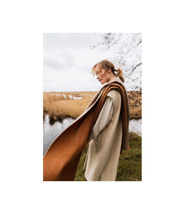 Bufandy •• Brushed Doble Mocha Whip | Alpaca Shawl