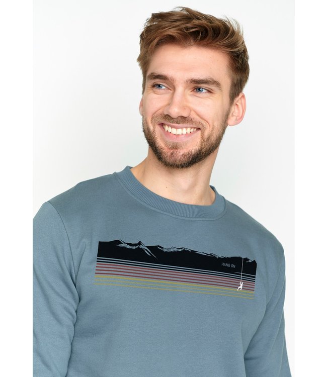 GREENBOMB •• sweatpullover Mountain Stripes | Thunder Grey