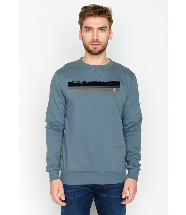 GREENBOMB •• sweatpullover Mountain Stripes | Thunder Grey