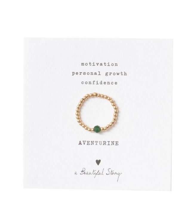 A BEAUTIFUL STORY •• Ring Sparkle GC Aventurijn M/L