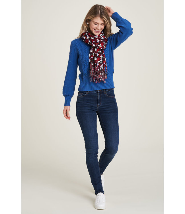 Tranquillo ••  Getailleerde Gebreide Trui  | sapphire