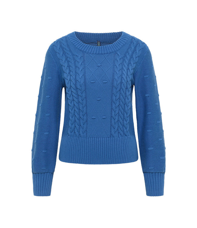 Tranquillo ••  Getailleerde Gebreide Trui  | sapphire