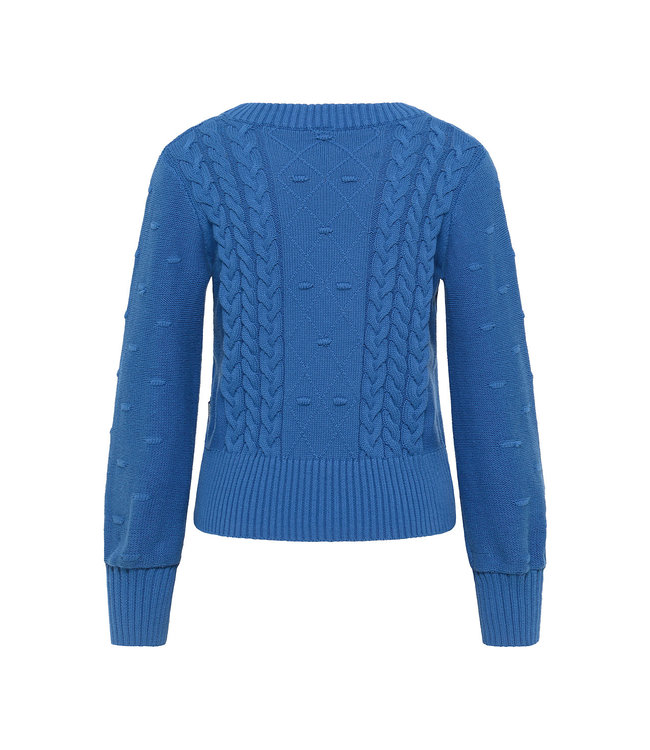 Tranquillo ••  Getailleerde Gebreide Trui  | sapphire