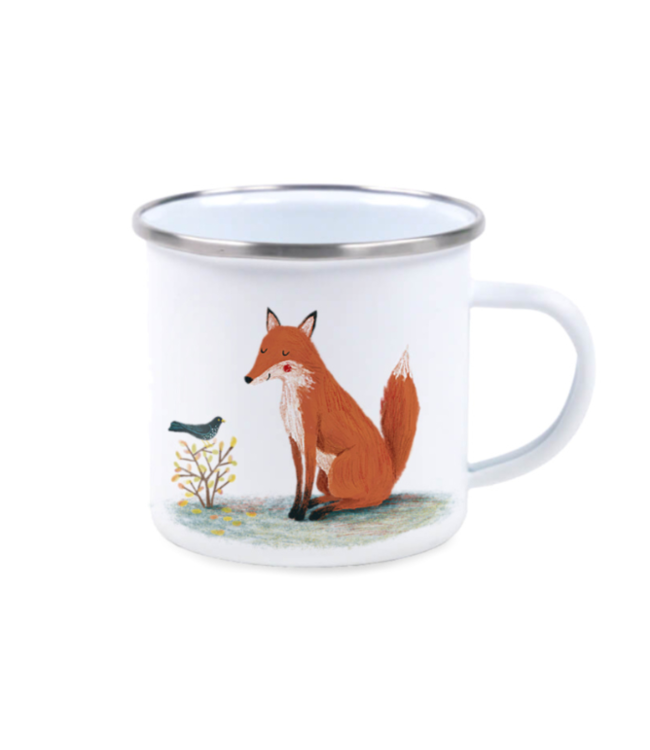 Illu-ster •• Emaille mok | vos en merel