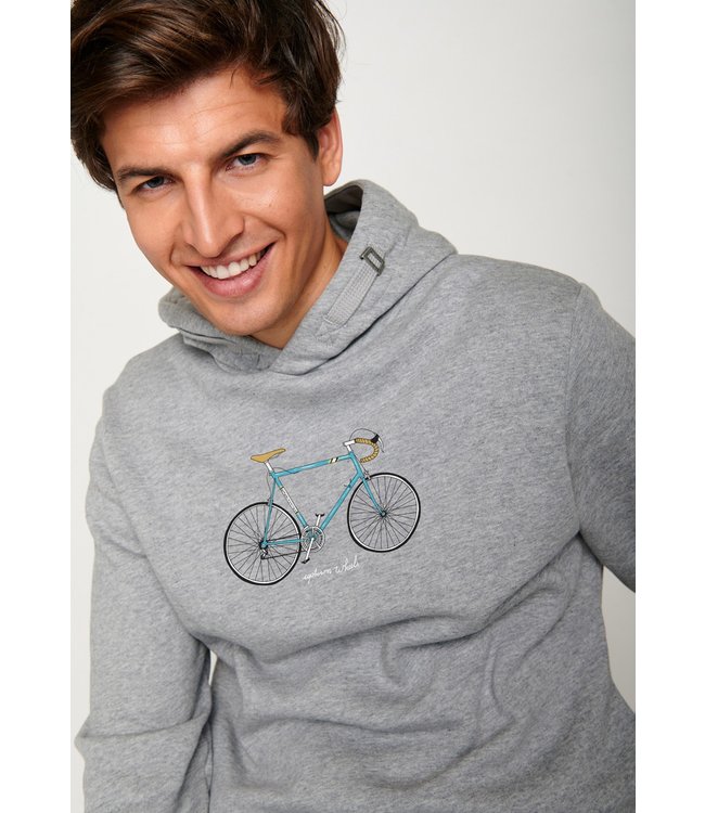 GREENBOMB •• Sweathoodie Bike Uptown | heather grey