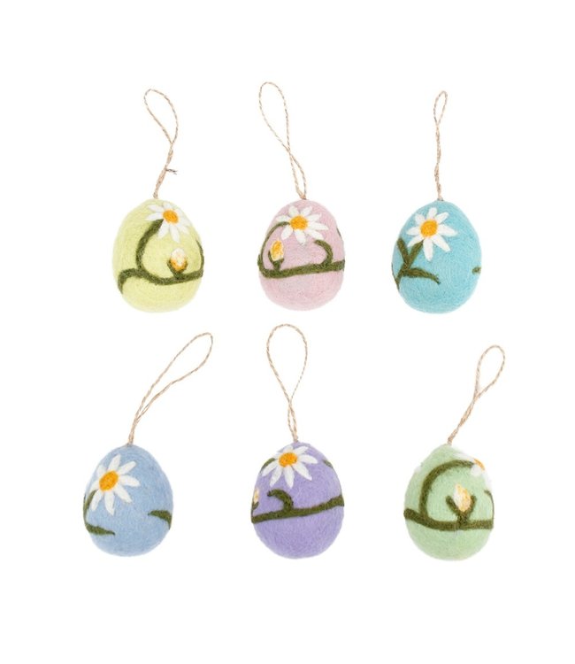 SJAAL MET VERHAAL  •• Hanger Voorjaarsei met Margrietjes