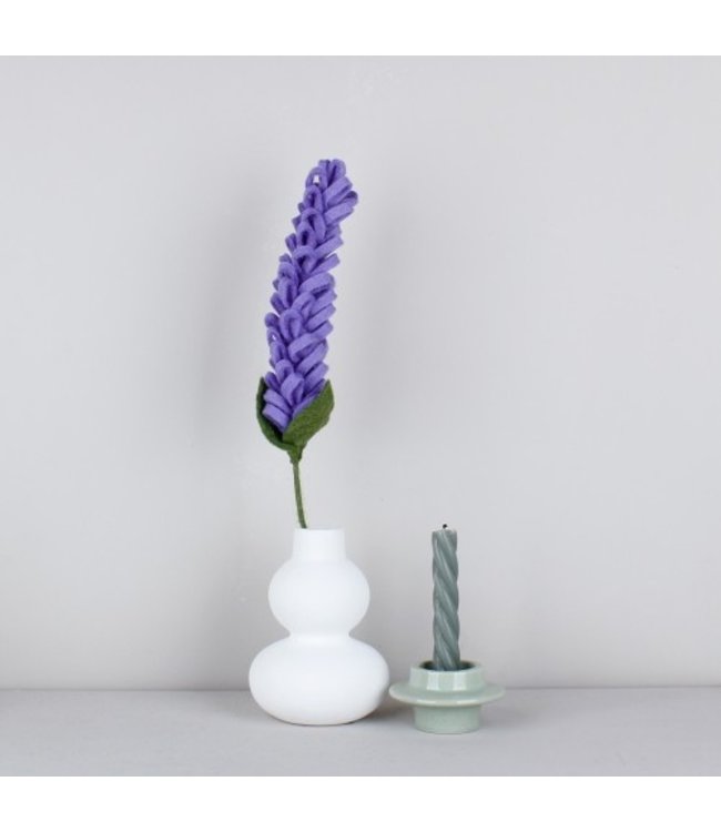 SJAAL MET VERHAAL  •• Bloem van vilt Hyacint | Lila