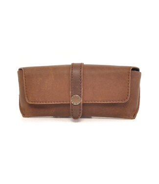 BARBAROSSA •• Leren bril-etui | coffee