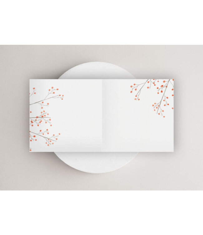 GRAFIQUELIEN •• Wenskaart Rode besjes