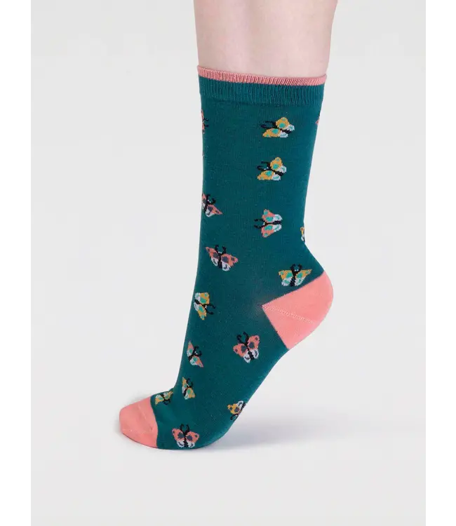 THOUGHT  •• Dames sokken Cece Bug | Malachite green