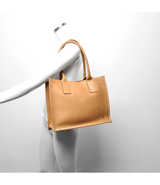 Berba ••  Leren handtas Icons Large | Beige