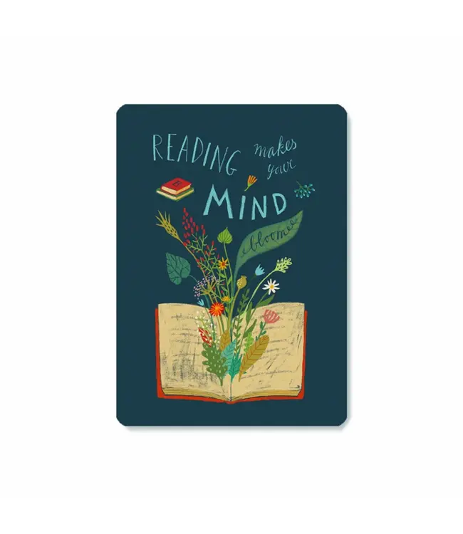Illu-ster •• Ansichtkaart | Reading makes your mind bloom