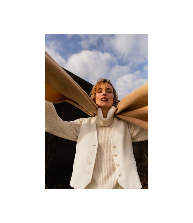 Bufandy •• Brushed Solid Café au Lait | Alpaca Shawl