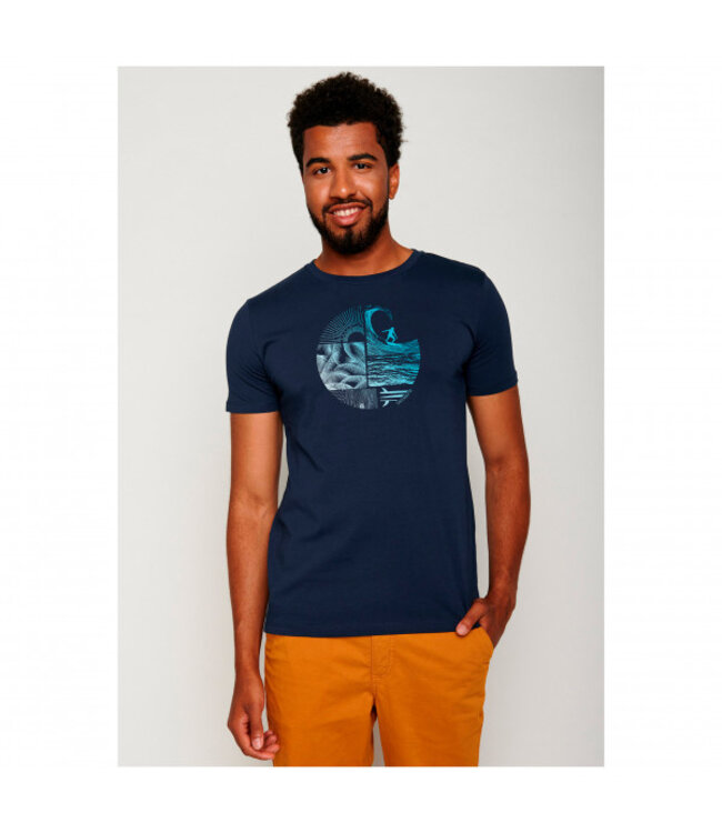 GREENBOMB •• T-Shirt Guide Nature Waves Circle