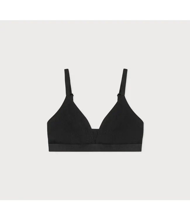 Organic Basics •• Rib-Flex Triangle Bra | black