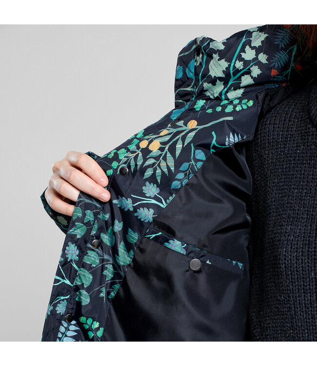 DEDICATED. •• Puffer Jacket Haparanda | Botanical Quilt Black
