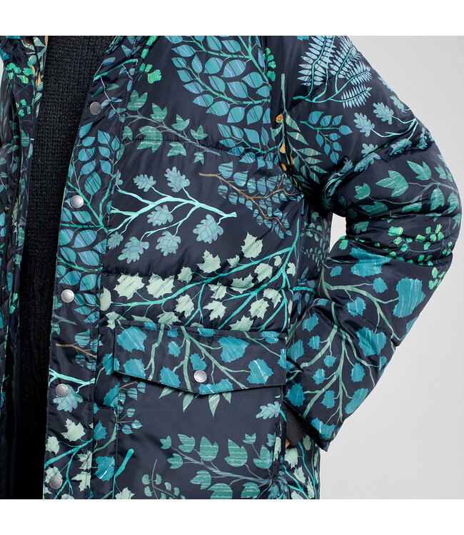 DEDICATED. •• Puffer Jacket Haparanda | Botanical Quilt Black